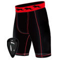 Lycra tecido compressão boxe shorts com copo (scp-007)